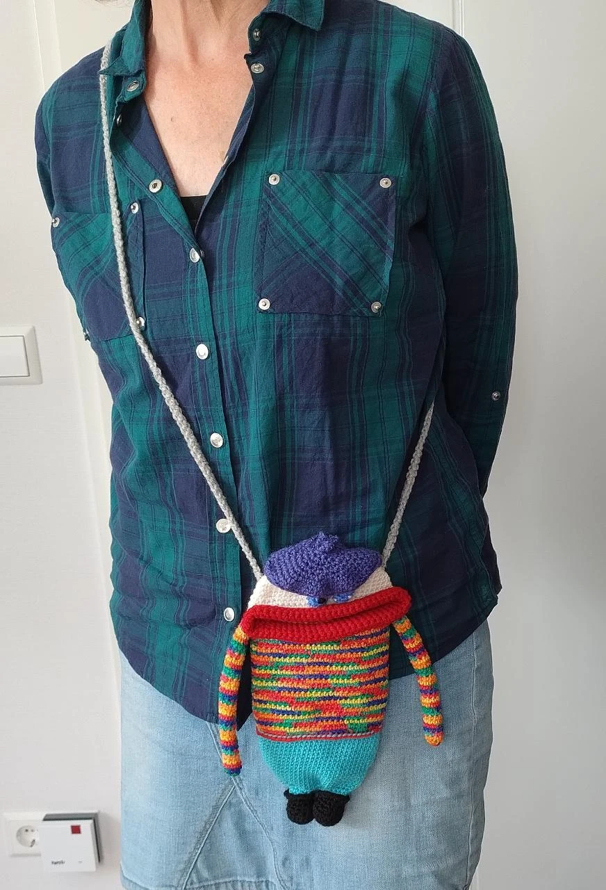 Handmade phone bag crossbody bag mini bag big mouth – photo 2